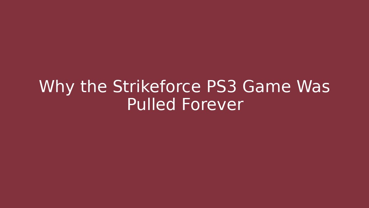 Why the Strikeforce PS3 Game Was Pulled Forever