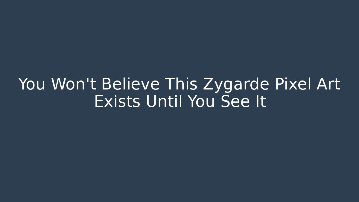 You Won’t Believe This Zygarde Pixel Art Exists Until You See It