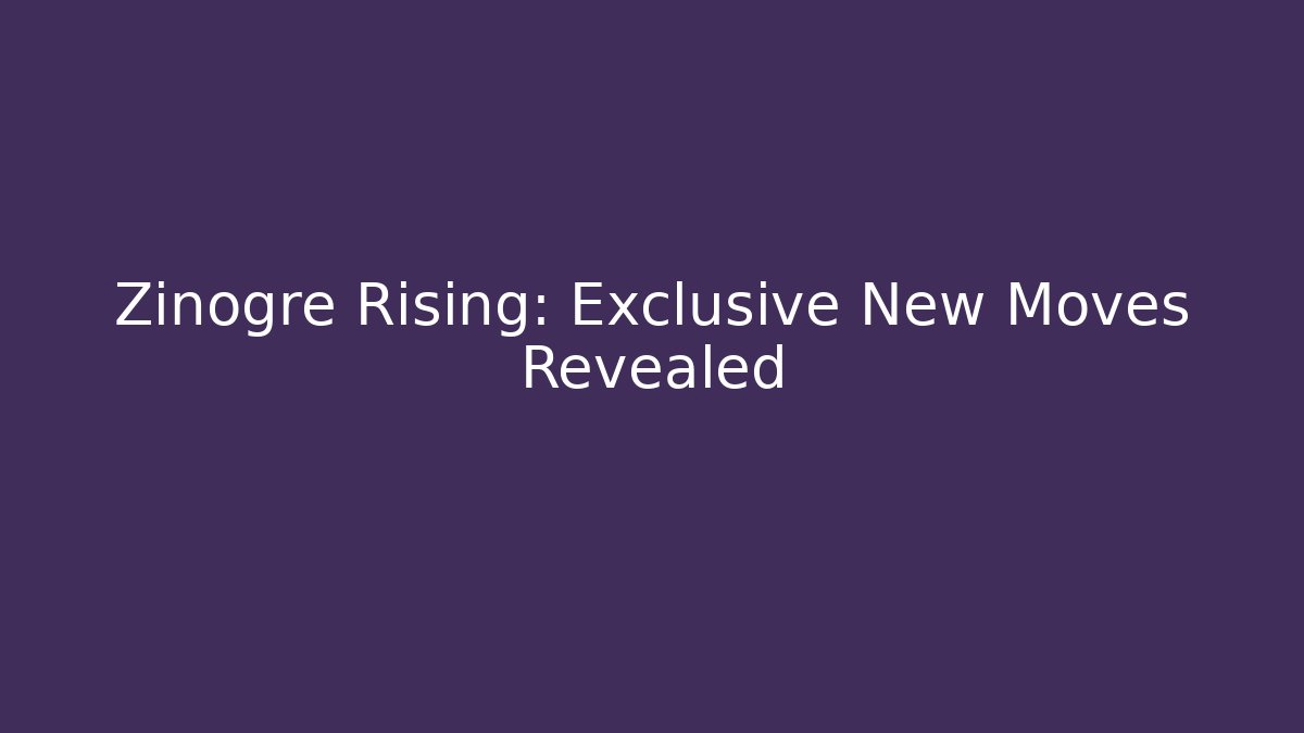 Zinogre Rising: Exclusive New Moves Revealed - Sports History Weekly