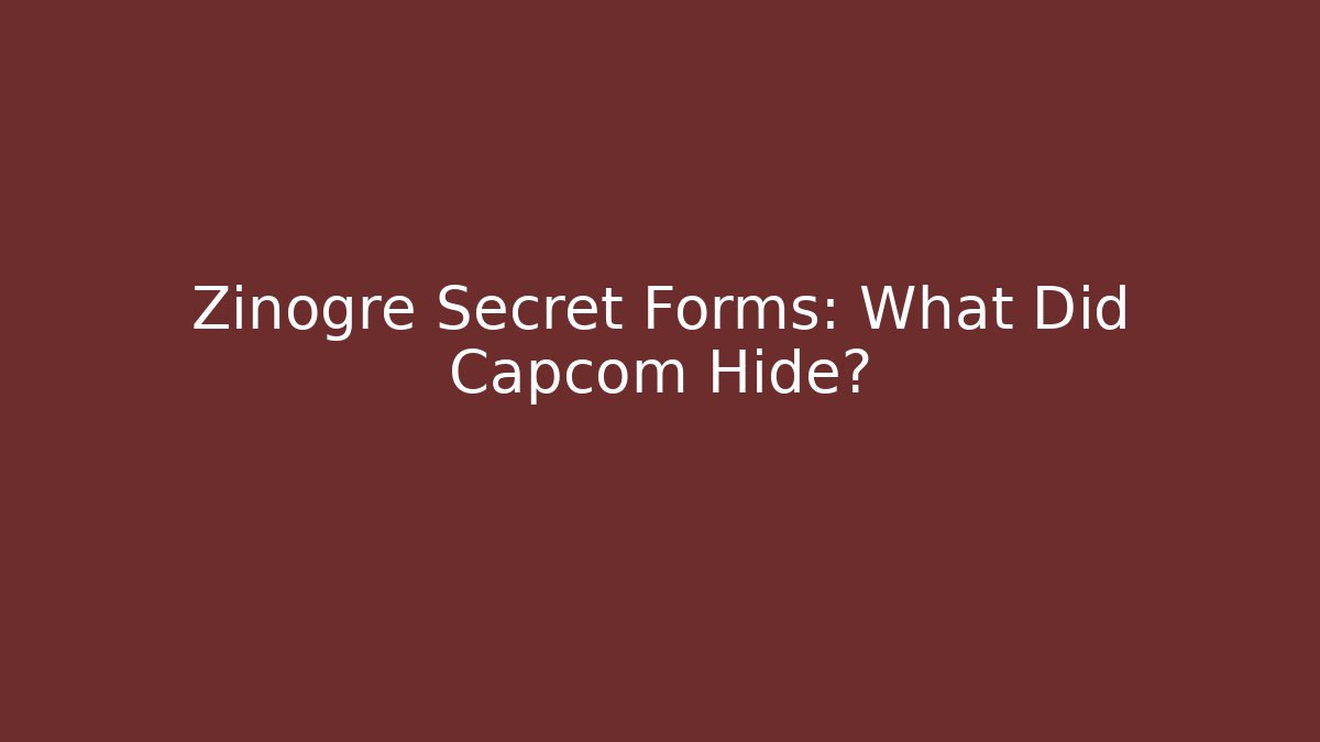 Zinogre Secret Forms: What Did Capcom Hide?